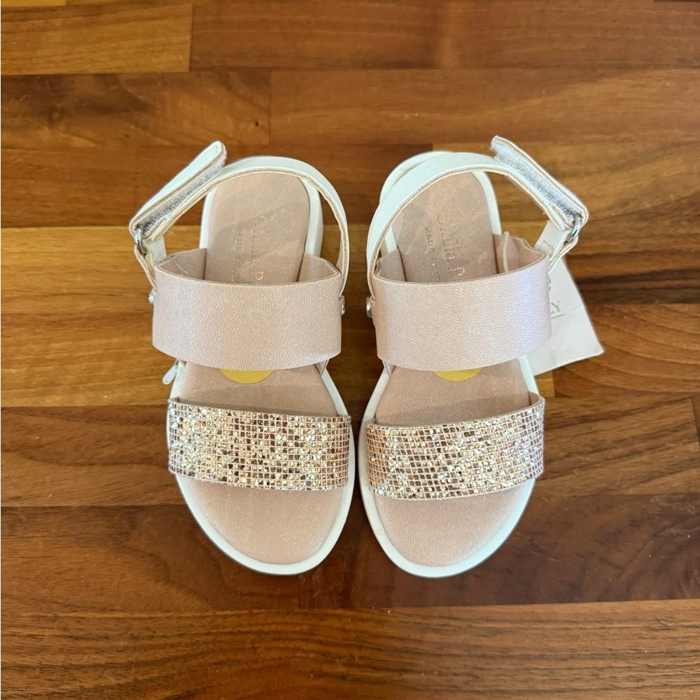 Glittery Pink Kids Sandals